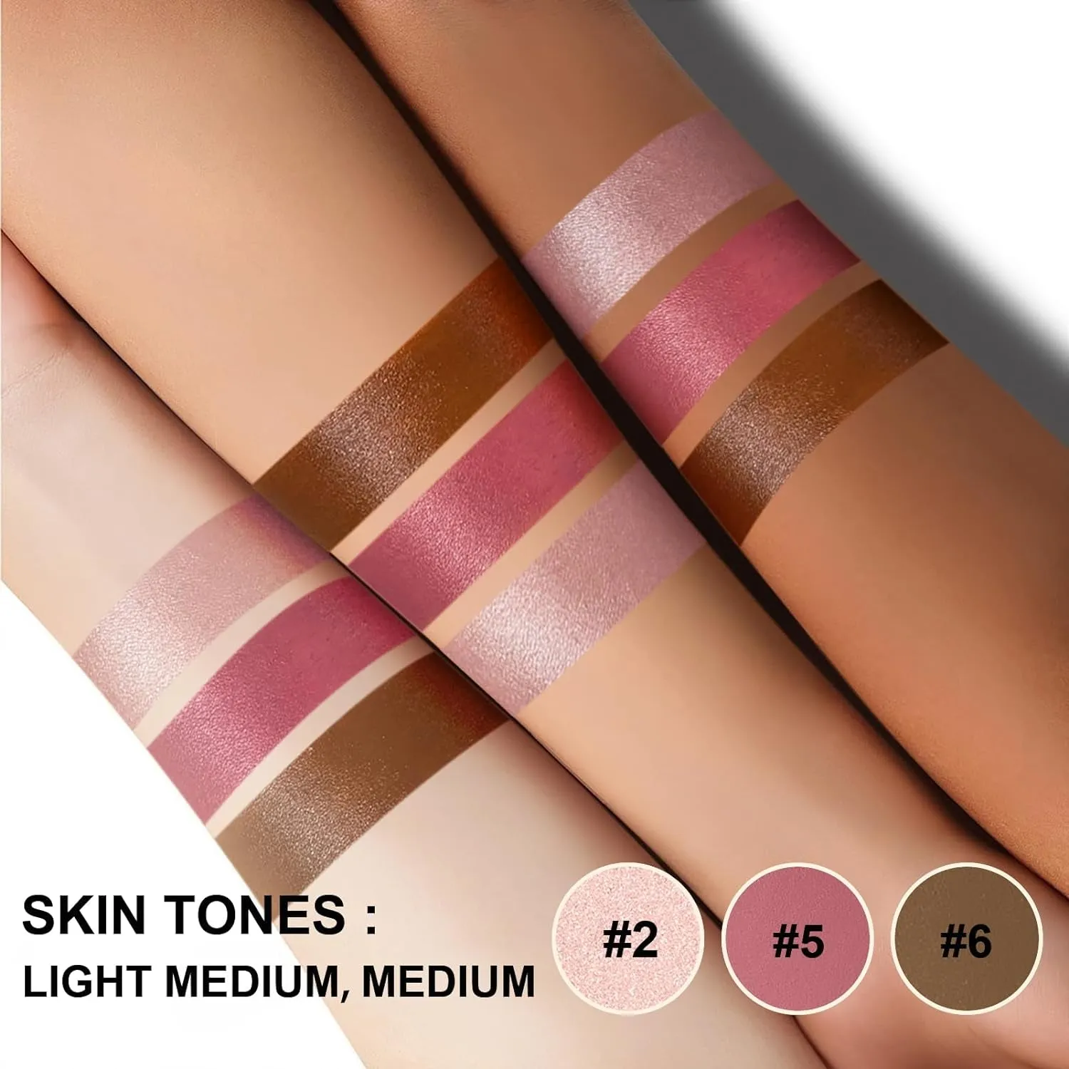 3-Piece Cream Contour Makeup Set: Highlighter, Blush & Bronzer Sticks for Long-Lasting Sculpting