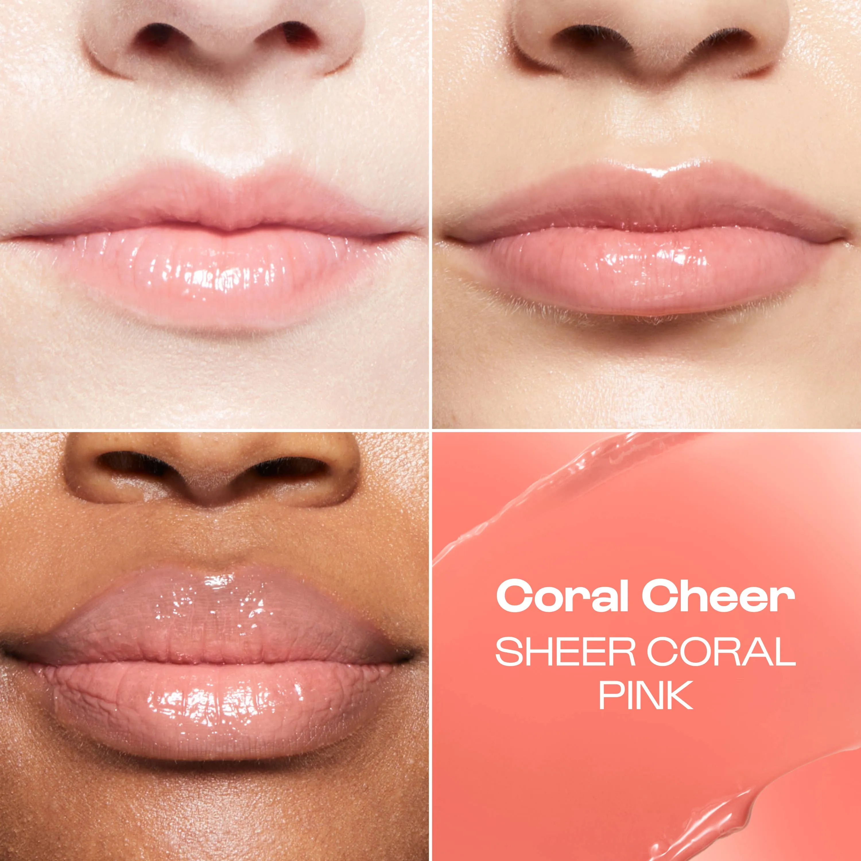 Alleyoop Makeup - Sheer Coral Cheer Lip Goals Glossy Lip Balm/ Gifts / SPA