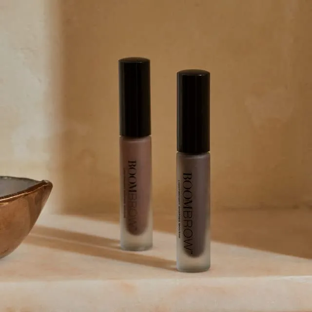 BOOM! by Cindy Joseph Cosmetics Boom Brow - Easy-to-Apply Lightweight Brow Mousse - Moisturizing, Subtle Definition, Volume, Shape & Color Enhancement (Medium Brown)