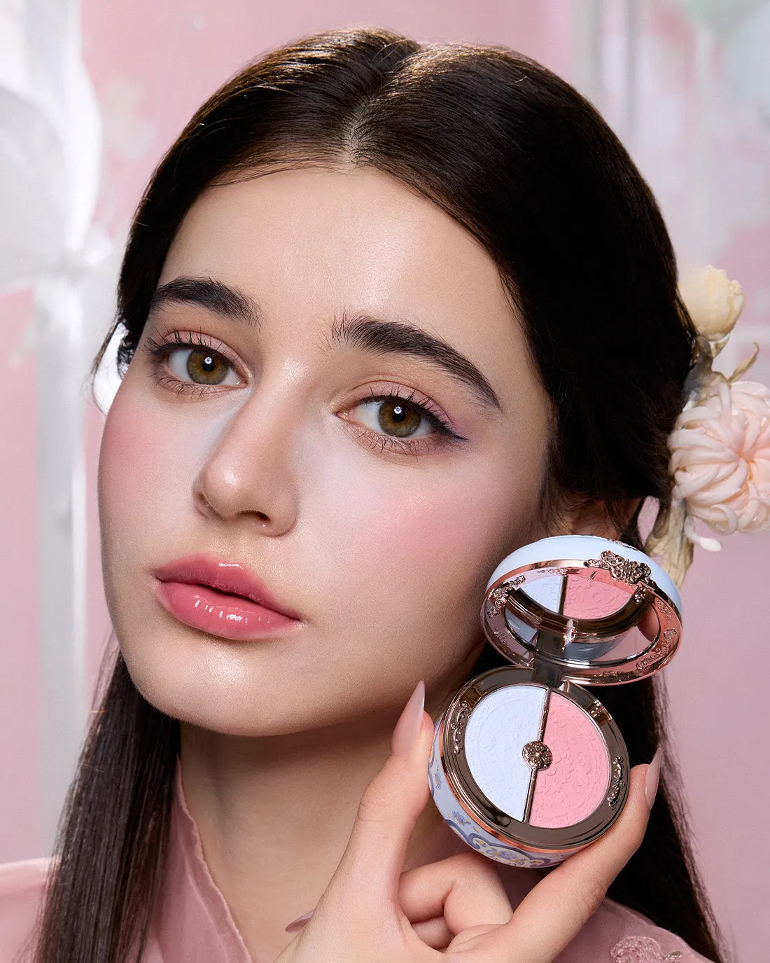 Butterfly Cloud Collar Rouge Box Highlighting & Blush Duo Powder