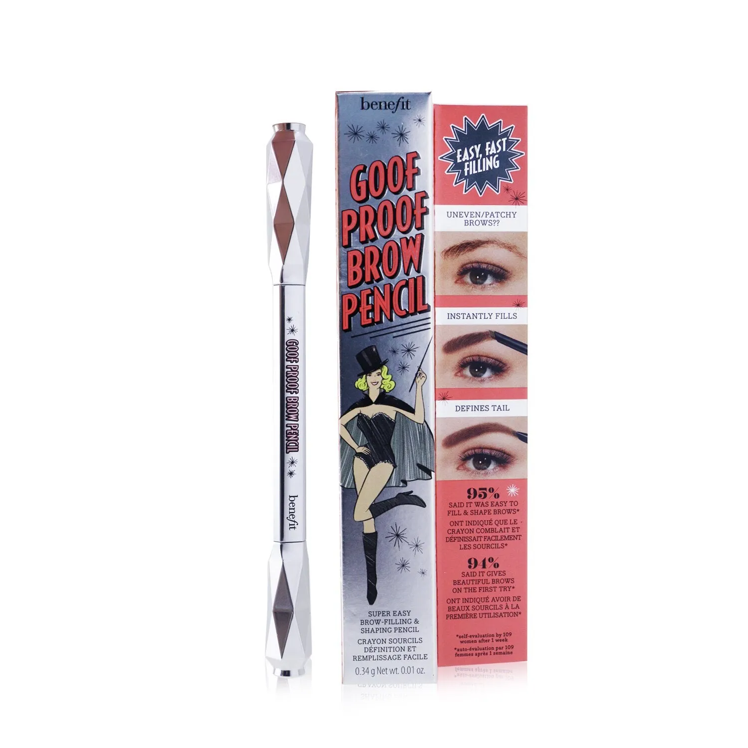 Goof Proof Brow Pencil - # 3.75 (Warm Medium Brown)