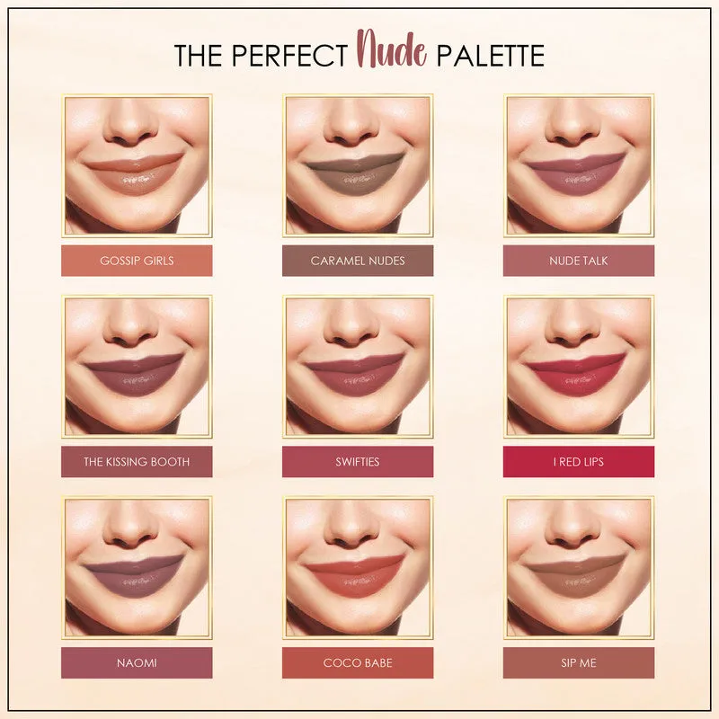 Liquid Matte Lipstick Nude Palette (Pack of 9)