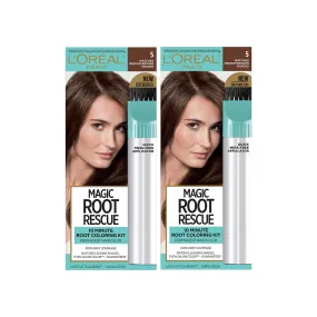 L'Oreal Paris Magic Root Rescue 10 Minute Root Coloring Kit for Hair, 5 Matches Medium Brown Shades, 2 Ct (Pack of 1)