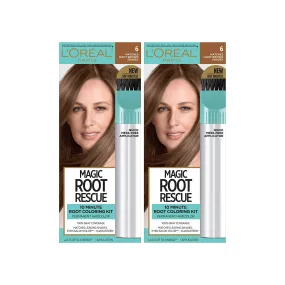 L'Oreal Paris Magic Root Rescue 10 Minute Root Coloring Kit for Hair, 6 Matches Light Brown Shades, 2 Ct (Pack of 1)