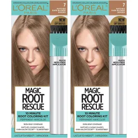 L'Oreal Paris Magic Root Rescue 10 Minute Root Hair Coloring Kit, 7 Dark Blonde, 2 Count