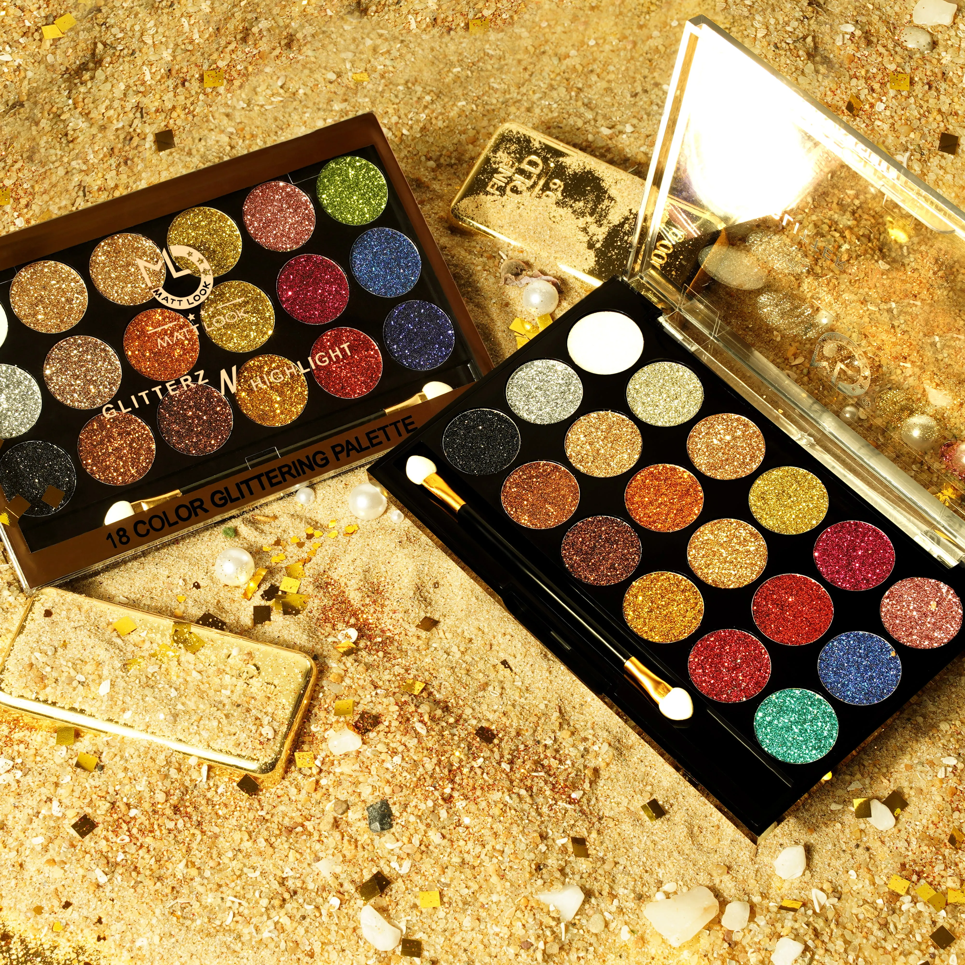 Mattlook Eyeshadow Glitterz with 18 Color