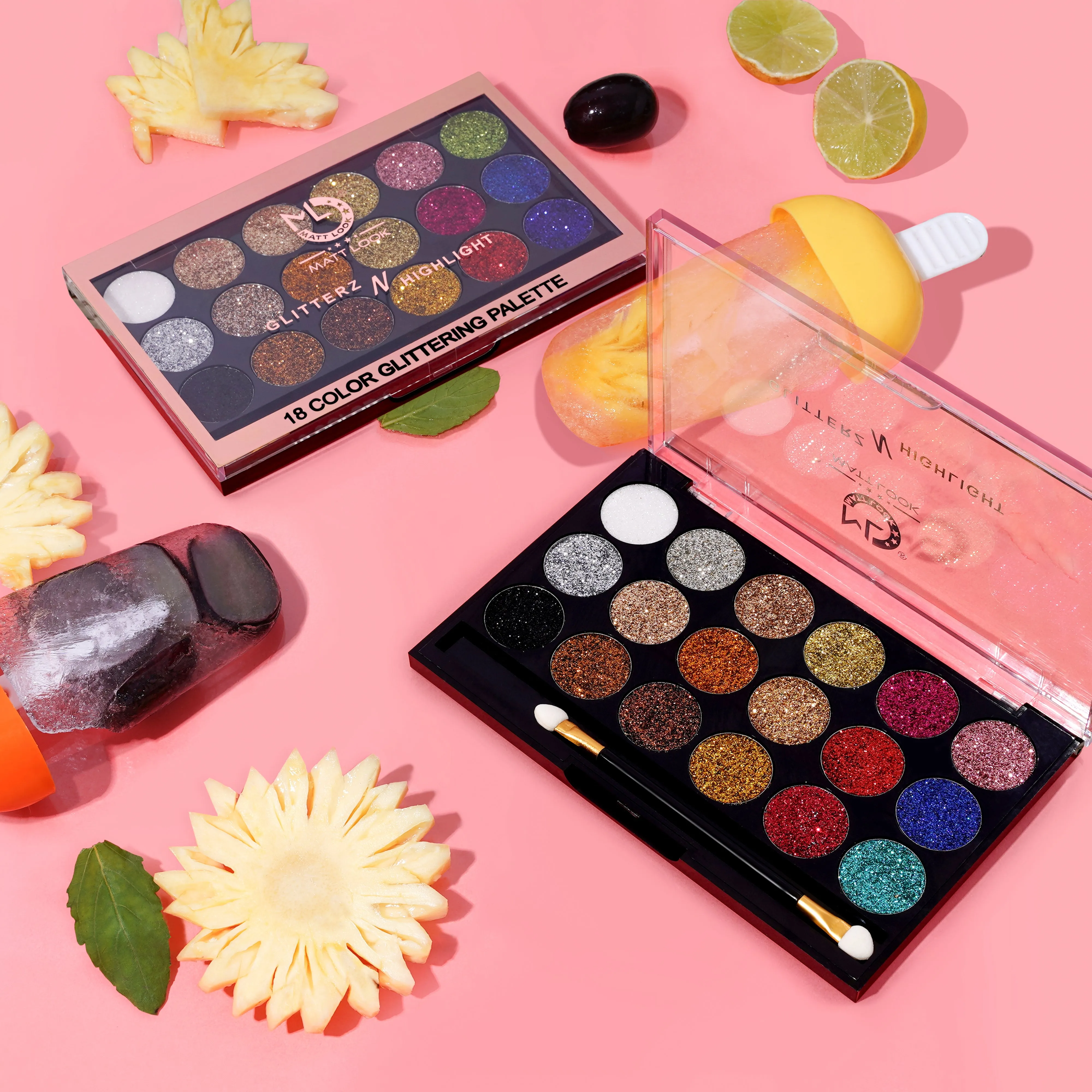 Mattlook Eyeshadow Glitterz with 18 Color