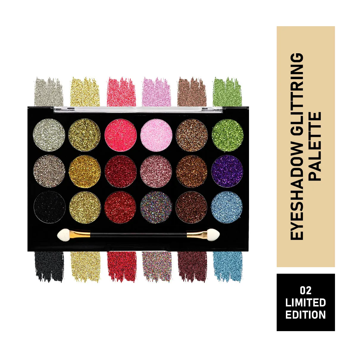 Mattlook Eyeshadow Glitterz with 18 Color