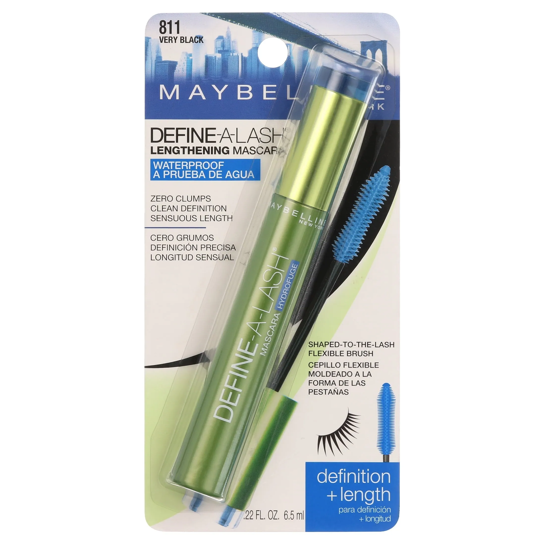 Maybelline Define-A-Lash Lengthening Waterproof Mascara, Very Black