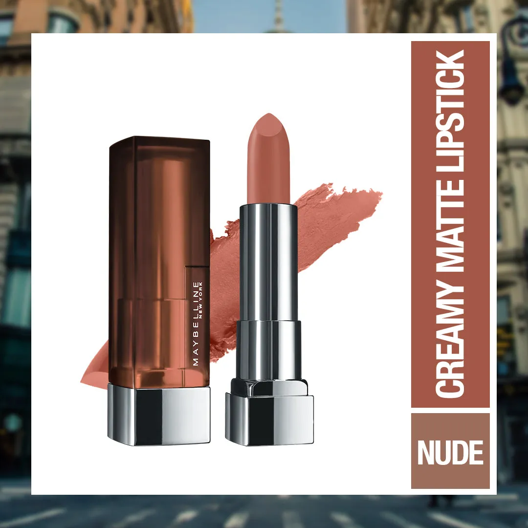 Maybelline New York Color Sensational Inti-Matte Nude Lipstick, Toasted Brown