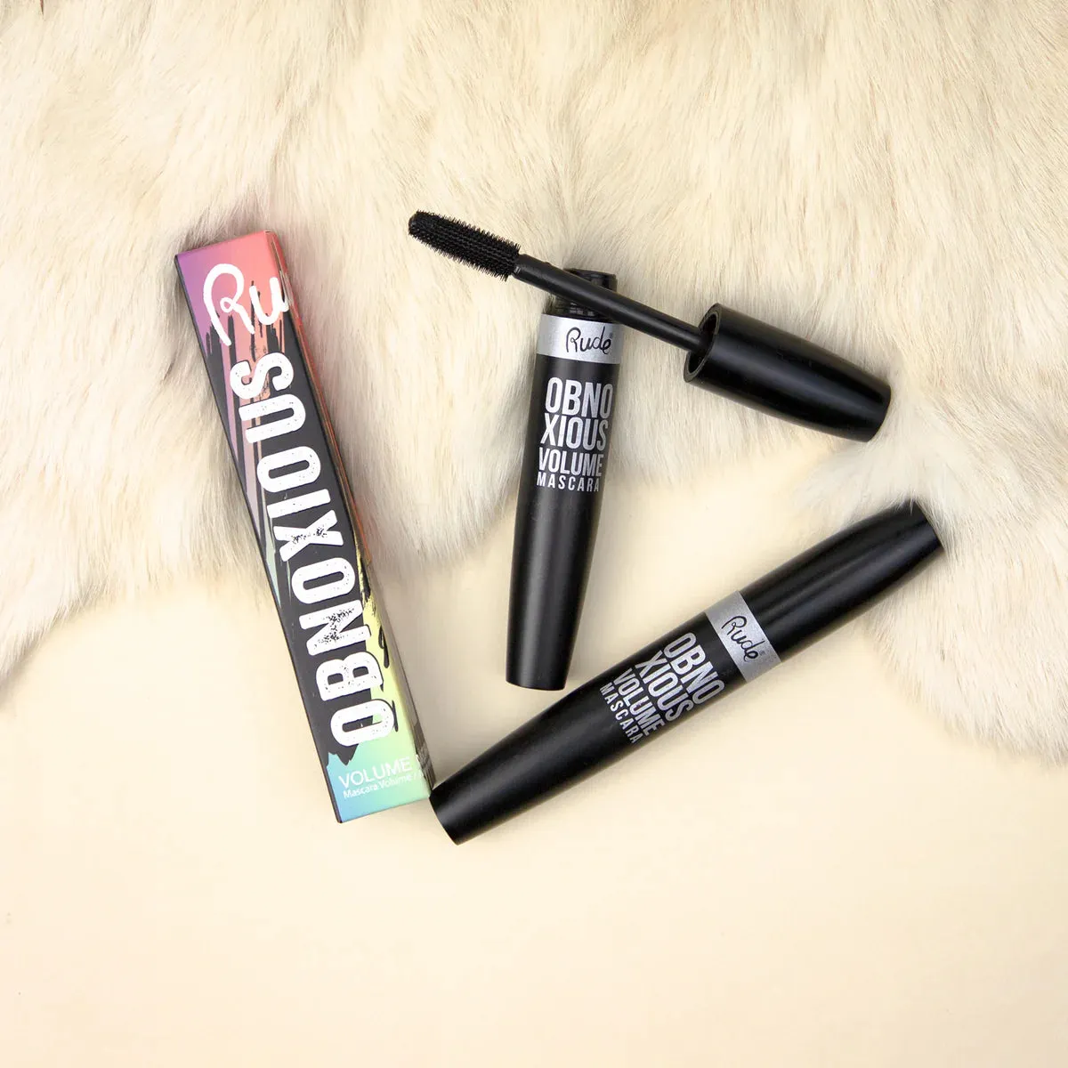 RUDE Obnoxious Volume Mascara Display Set, 24 Pieces