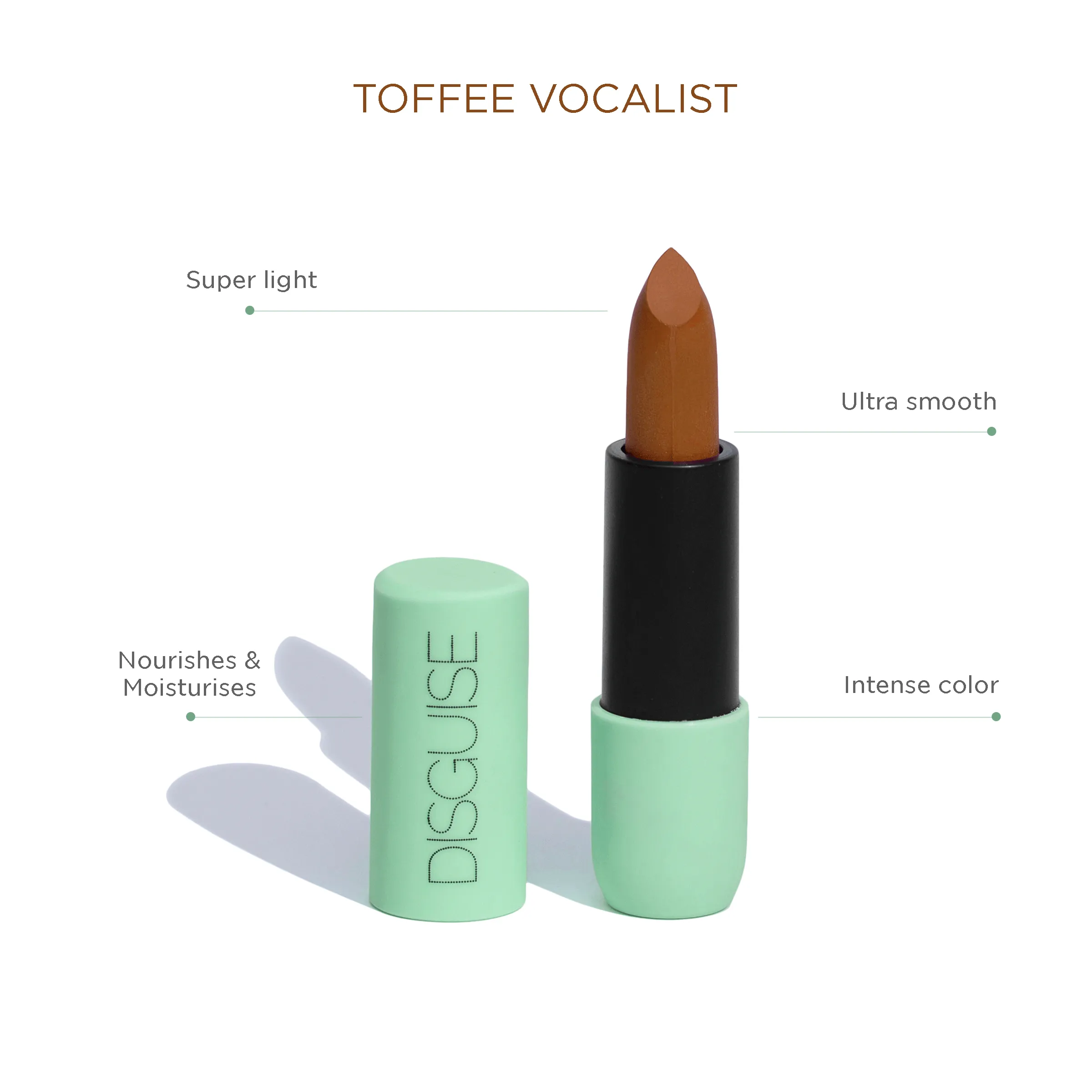 Satin Matte Lipstick Toffee Vocalist 14 | Ultra Light & comfortable | Enriched With Plant Oils