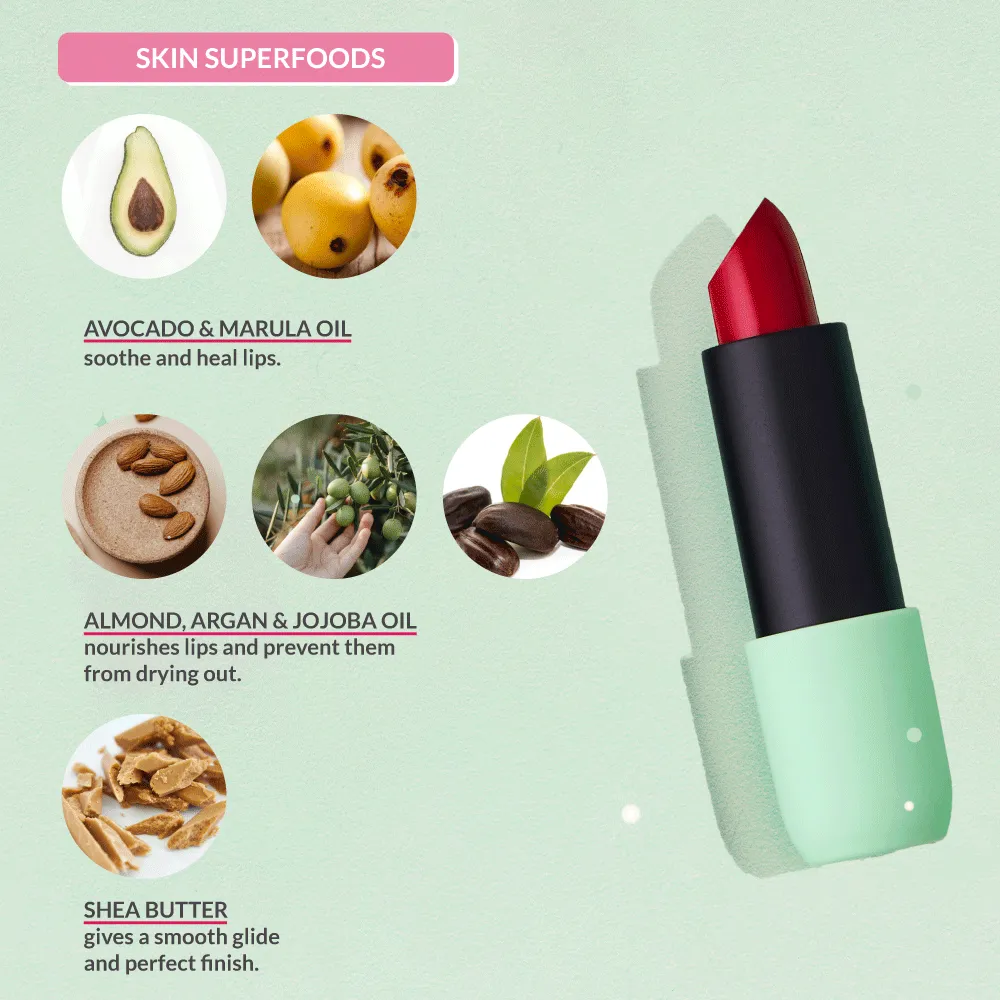 Satin Matte Lipstick Toffee Vocalist 14 | Ultra Light & comfortable | Enriched With Plant Oils