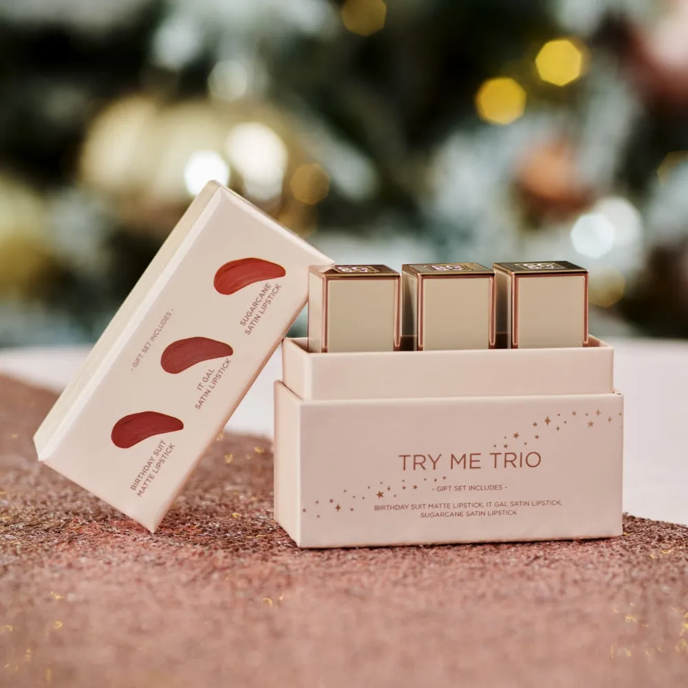 SOSU Cosmetics Try Me Trio Lipstick Gift Set
