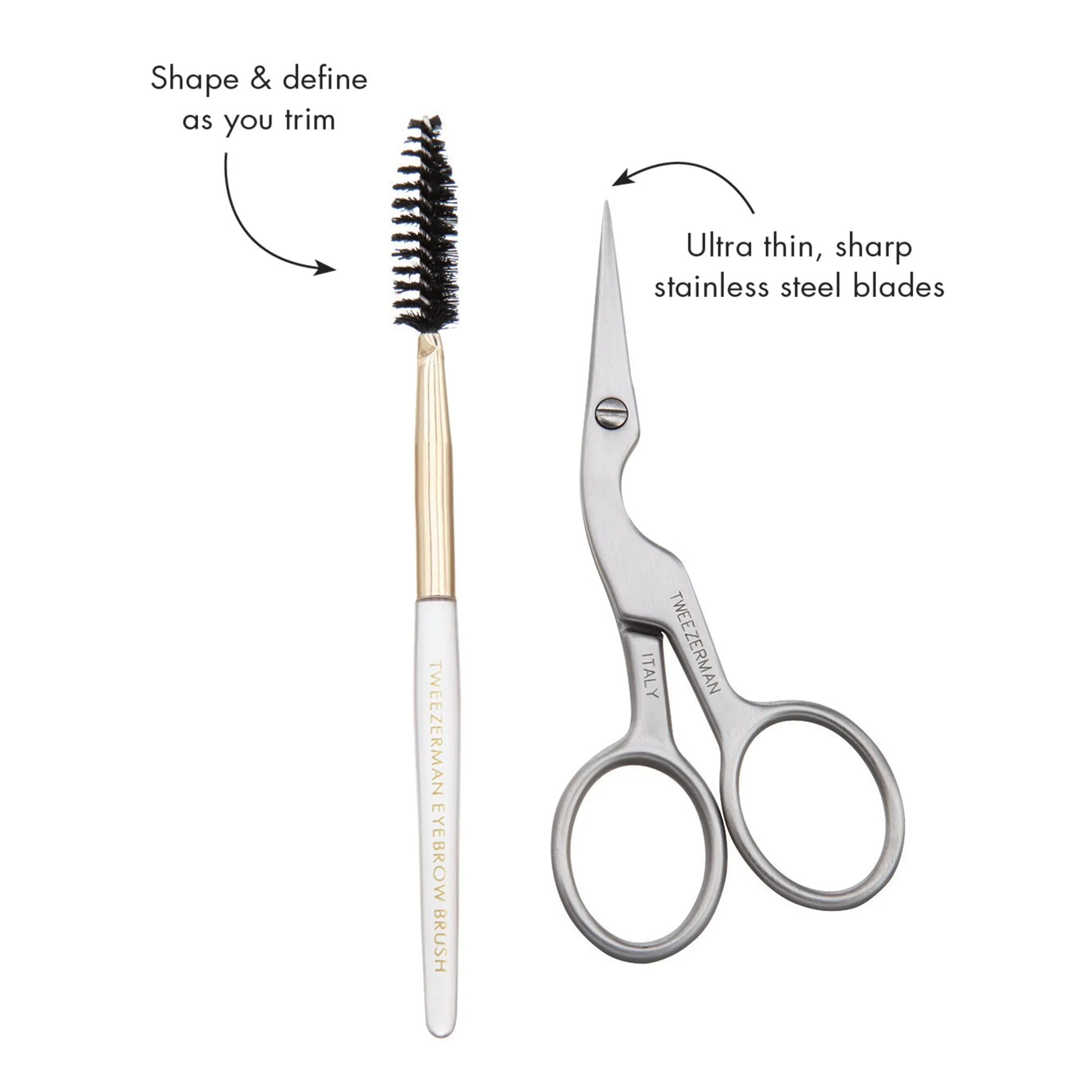 Tweezerman Brow Shaping Scissors & Brush
